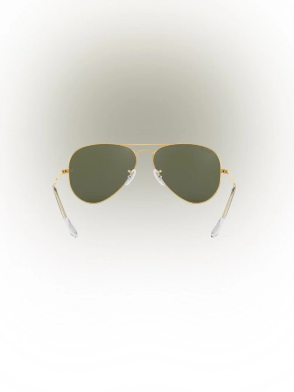 Ray-Ban RB3025 Aviator Large Metal Sunglasses Gold Frame Green Lens Authentic